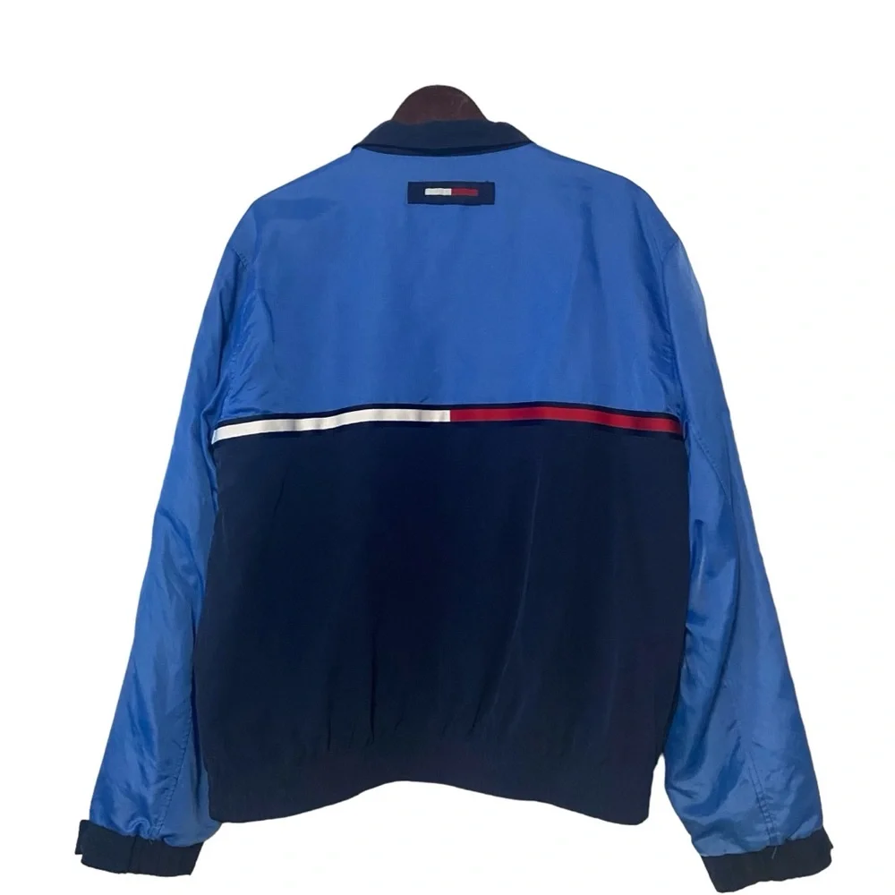 Vintage Tommy Hilfiger Color Block Windbreaker Blue Red & White Y2K Jacket